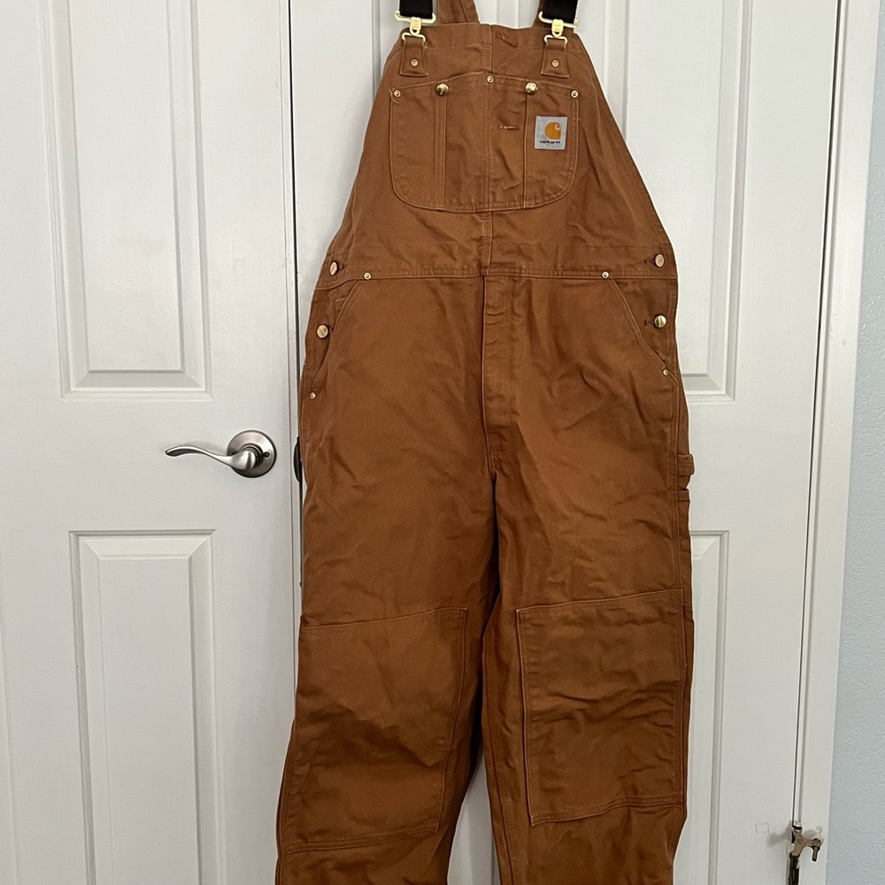 Carhartt Relaxed Fit Duck Bib Overall Brown